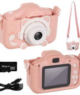 Digikaamera lastele, roosa lastekaamera, kaamera l..